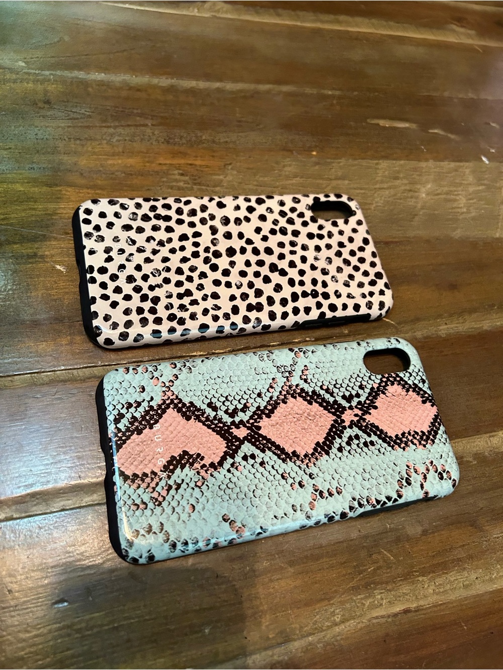 Burga iPhone Cases (2) — Snakeskin & Cheetah/Dalmatian